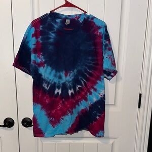 Tie-Dye T-Shirt in Blue and Red